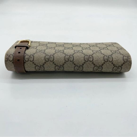 Authentic Gucci GG Supreme PVC Leather Beige Long Wallet W/Dustbag - Picture 8 of 14
